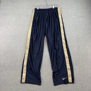 Vintage Nike Pants Mens XL Blue Tear Away Snap Peel Off Dazzle Shiny Satin 90s